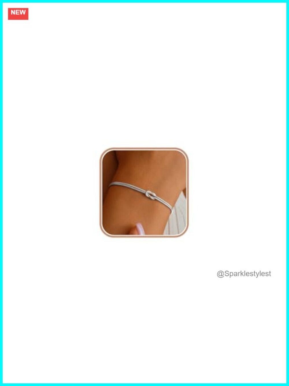 925 Sterling Silver Infinity Love Knot Bracelet Adjustable Chain